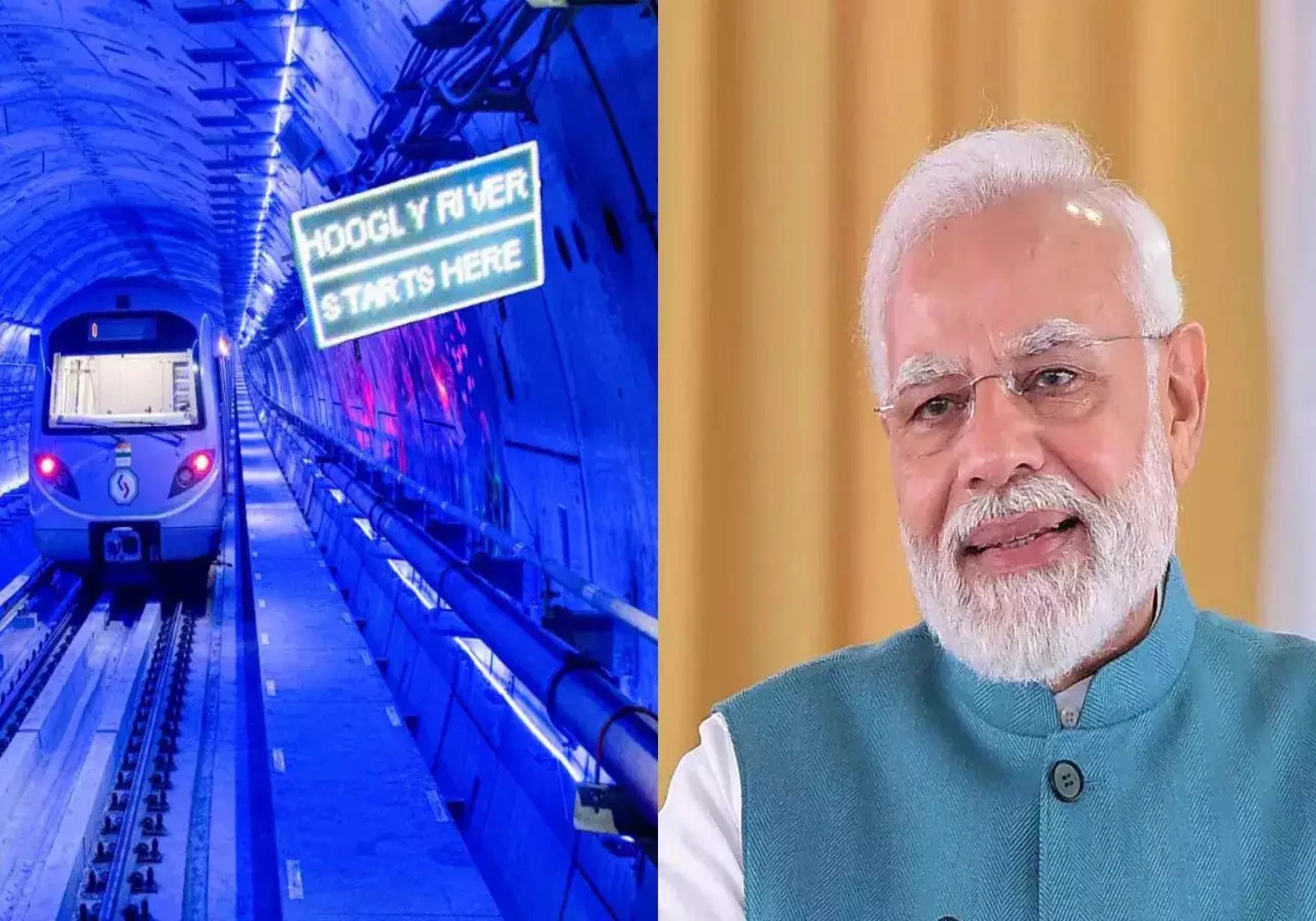 Prime Minister Modi's Underwater Metro Ride: Connecting with School Students in Kolkata Prime Minister Modi's Underwater Metro Ride: Connecting with School Students in Kolkata